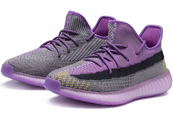 Women Yeezy Boost 350 V2 Triple Purple Black Reflective